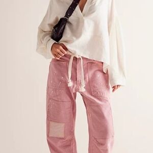 Free people We The Free Moxie Pull-On Barrel Jeans